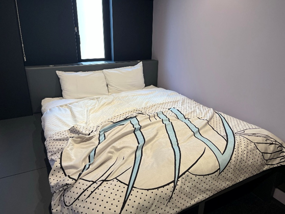 Picture of bed at hotel